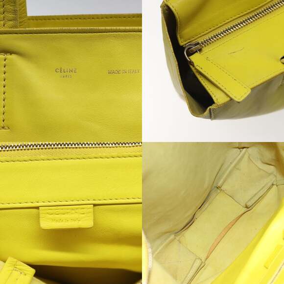 CELINE Hand Bag Leather Yellow - Picture 11 of 12